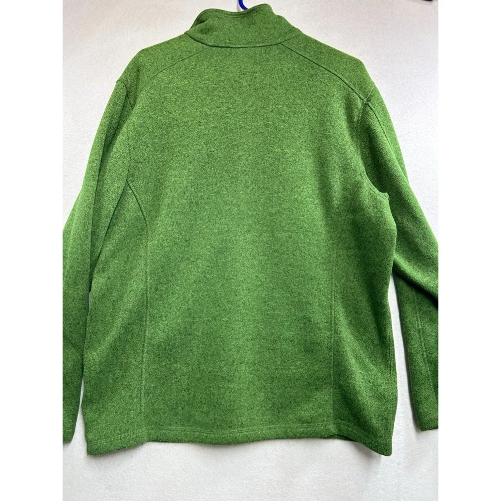 The North Face Green 1/4 Zip Fleece Pullover Sweatshirt Size L/G Logo